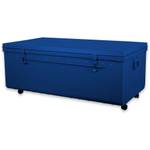 Table basse en acier sur roulettes Habit Bleu - Métal - 90 x 37 x 50 cm