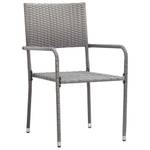 Gartenstuhl Grau - Metall - Polyrattan - 60 x 87 x 51 cm