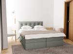 Boxspringbett Doppelbett Breno Hellgrau - Breite: 140 cm