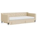 Ausziehbares Tagesbett 3030076-5 Creme - Tiefe: 100 cm