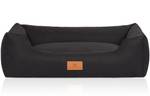 Hundebett Lotte mit Handwebcharakter Schwarz - 63 x 23 x 85 cm