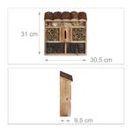 Insektenhotel zum Aufhängen Braun - Holzwerkstoff - 31 x 31 x 10 cm