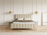 Bett mit Polsterrahmen SZEJLO Beige - Breite: 180 cm