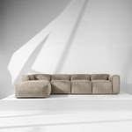 Ecksofa BUFFO 6-Sitzer Beige - Breite: 377 cm - Armlehne beidseitig montierbar - Ecke davorstehend links - Ottomane davorstehend links