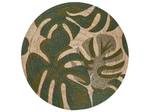 Tapis tressé BAYAT Beige - Vert - Fibres naturelles - 140 x 140 x 140 cm