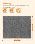 Tierdecke Bacon Grau - Textil - 127 x 2 x 101 cm