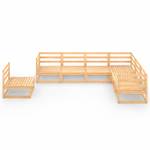 Garten-Lounge-Set (7-teilig) 3009825-1 Braun - Massivholz - Holzart/Dekor - 70 x 67 x 70 cm