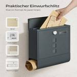 Briefkasten Zeitungsfach Namensschild Schwarz - Metall - 9 x 33 x 30 cm