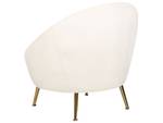 Fauteuil LANGA Blanc crème - Doré - Blanc