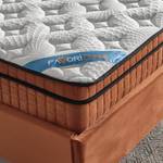 Boxspringbett Sannos Orange - Holzwerkstoff - Metall - Textil - 140 x 120 x 215 cm