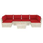 Mobilier de jardin (lot de 7) 3016490-17 Rouge