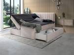 Boxspringbett ARAO Beige - Textil - 166 x 114 x 218 cm