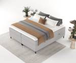 Premium Boxspringbett Theo Graubraun - Breite: 182 cm