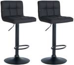 Tabourets de bar Feni Lot de 2 Noir