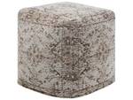 Pouf MEERUT Marron - Gris - Fibres naturelles - 42 x 42 x 42 cm