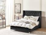 Doppelbett LUBBON Schwarz - Silber - 152 x 142 x 215 cm