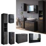 Mobilier de salle de bains Irma Anthracite - Anthracite brillant