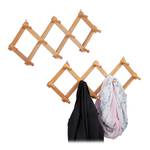 2 x Wandgarderobe Holz natur faltbar Hellbraun