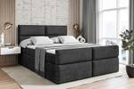 Boxspringbett BOXI3-Z KING Schwarz - Breite: 200 cm