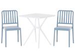 Bistro Set SERSALE 3-tlg Blau - Weiß