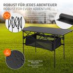 Campingtisch aus Aluminium Schwarz