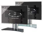 TV Aufsatz Erhöhung Glas Windoxa Mini Schwarz - Glas - Metall - 70 x 52 x 30 cm