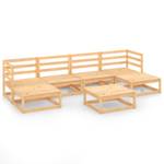 Garten-Lounge-Set (7-teilig) 3009735-1 Braun - Massivholz - Holzart/Dekor - 70 x 30 x 70 cm