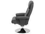 Fauteuil de relaxation LEGEND Gris - Argenté - Cuir synthétique - 50 x 103 x 80 cm