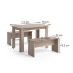 Tischgruppe Sentio 110 cm Sonoma Hellbraun - 110 x 70 cm
