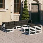 Salon de jardin (lot de 10) 3009739-2 Anthracite - Blanc