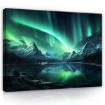 Leinwandbild Aurora borealis Landschaft 40 x 30 x 2 cm