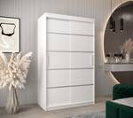 Armoire coulissante VERONA 1 Gris miroir - Blanc - Largeur : 120 cm