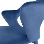 Chaise velours bleu accoudoirs - SWEET Bleu