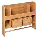 Küchenregal zum Aufhängen, 2 Schubladen Braun - Bambus - 38 x 32 x 7 cm