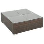 Garten-Sofagarnitur (6-teilig) 296270 Braun - Metall - Polyrattan - 74 x 26 x 74 cm