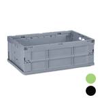 1 x Transport Klappbox grau Grau - Kunststoff - 60 x 21 x 40 cm