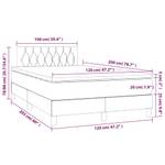 Boxspringbett 3017288-22 Dunkelgrau - 120 x 203 cm