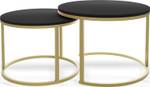 Couchtisch Rabino Gold 2er-Set Schwarz