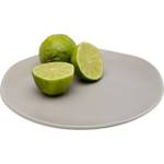 Assiettes plates Organic (lot de 4) Gris - 20 x 2 x 20 cm