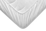 Spannbetttuch Molton wasserdicht Weiß - Textil - 38 x 10 x 4 cm