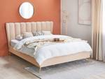 Lit double MIRIBEL Beige - Doré - Largeur : 187 cm