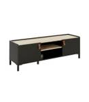 Banc TV 2 portes Amsterdam - L136 cm Noir - Bois manufacturé - 40 x 44 x 136 cm