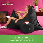 XXL Riesen Sitzsack 140x180cm + Hocker Schwarz