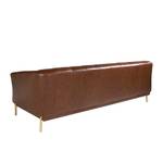 3-Sitzer-Sofa aus braunem Leder Braun - Echtleder - Textil - 233 x 75 x 94 cm