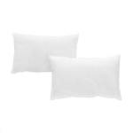 2 Oreillers mœlleux synthétique 30x50cm Blanc - Textile - 30 x 50 x 50 cm
