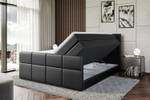 Boxspringbett ARDENI-Z KING Hochglanz Schwarz - Breite: 180 cm