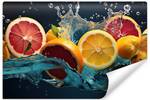 Fototapete ZITRUSFRÜCHTE Obst Wasser 3D 360 x 240 x 240 cm