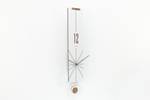 Horloge murale design THE WHITE PENDULUM Blanc - Bois manufacturé - 14 x 72 x 1 cm