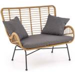 Loungesofa ABLA Braun - Rattan - 96 x 70 x 120 cm