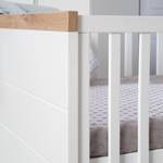 Lit bébé évolutif Nele Blanc - Bois manufacturé - 76 x 81 x 144 cm